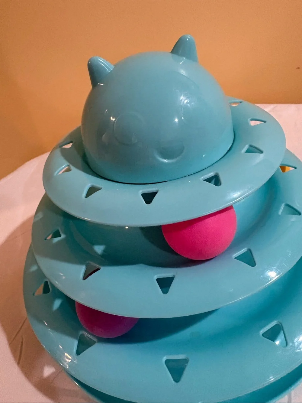 Cat toy cat turntable ball three-layer cat tower